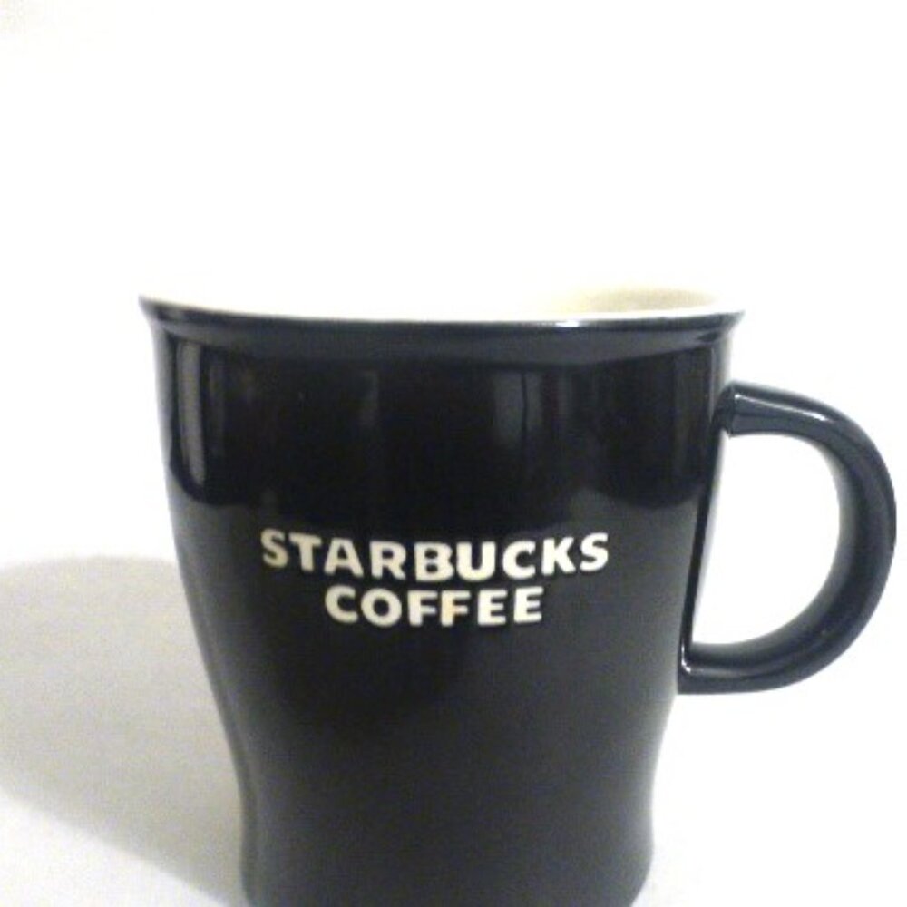 Expired 2008 STARBUCKS Coffee Mug Bone China Black Starbucks Mug Java Espreso
